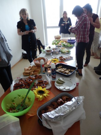 Traditional Slovak food prepared by teachers from the Slovak school for our guests