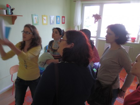 Tour around the school - Romanian team in the Nursery