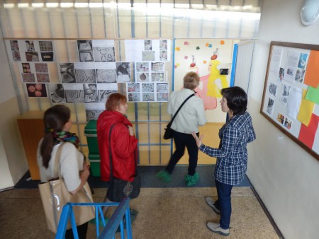 Tour around the school - Polish team entering Regional Autistic Centre